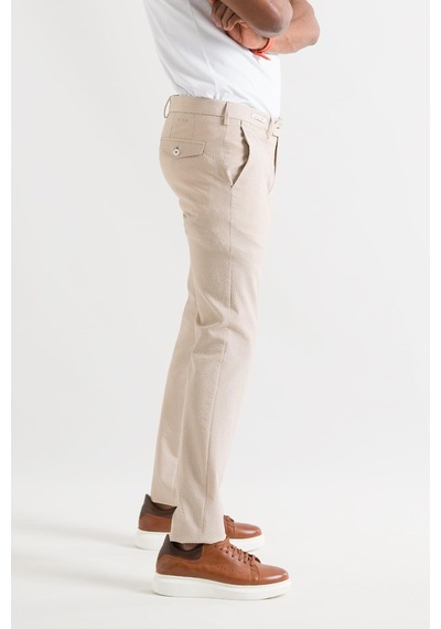 Ecer Slimfit Çizgili Yazlık İnce Gofre Kumaş Likralı Erkek Kumaş Pantolon 001