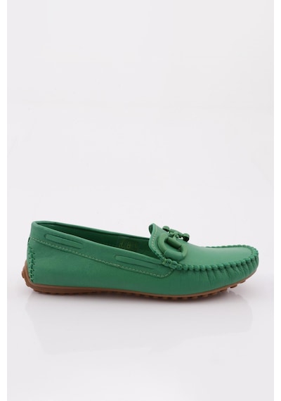 Dgn K105 Kadin Aksesuarli Loafer Ayakkabi K105-1774-R1938 Yeşil