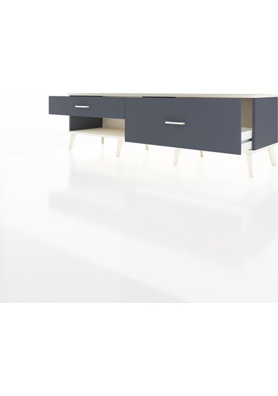 Hyperion Tv Ünitesi 2 Çekmeceli 176x44x51 Antrasit-aytaşı/antrasit Aytası/antrasıt Hyperion Tv Ünitesi 2 Çekmeceli 176x44x51 Antrasit-aytaşı/antrasit Aytası/antrasıt