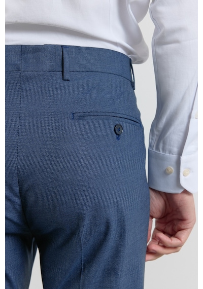 İmza Lacivert-lacivert Yan Cep Kazayağı Desen Slim Fit Esnek Classic Pantolon 1003255174 K.laci - A.laci