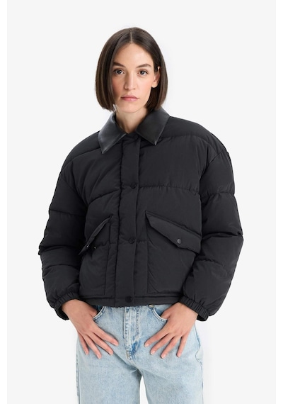 Defacto Su Geçirmez Regular Fit Polo Yaka Mont F2822ax25wnbk27 Siyah