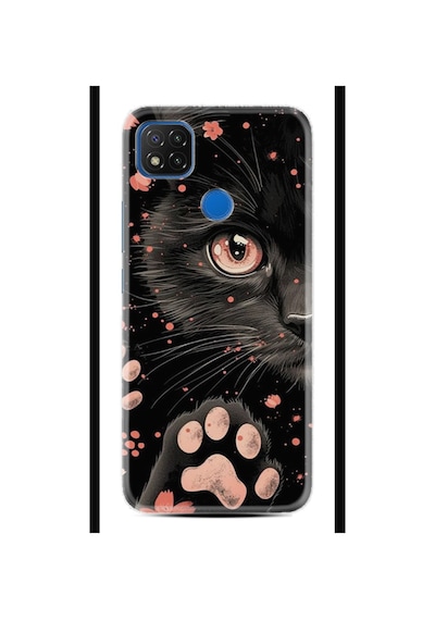Xiaomi Redmi 9c Kılıf Boutique Baskılı Resimli Kara Kedi Pcode -085