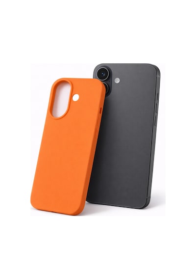 Apple Apple iPhone 17 Uyumlu Kılıf Renkli Lansman İçi Kadife Yumuşak Kamera Yükseltili Silikon Turuncu