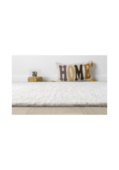 Mariesse Home Vita Serisi Bambu Dokulu Modern Sık Dokuma Koridor Kesme Yolluk Dokuma Makine Halısı Krem