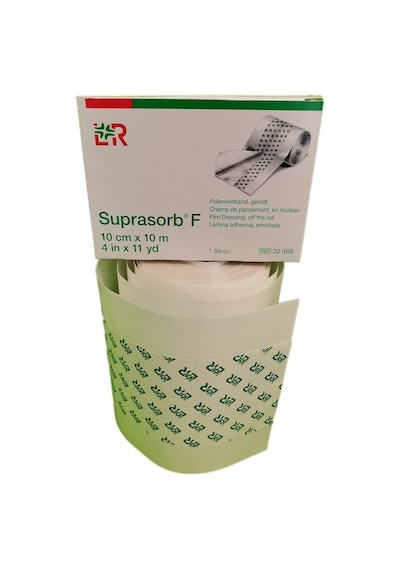 LR Suprasorb F Su Geçirmez Şeffaf Film Yara Örtüsü 10 CM x 10 M
