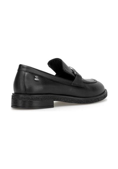 Venüs 2411515y Kadın Hakiki Deri Tokalı Loafer Ayakkabı Siyah