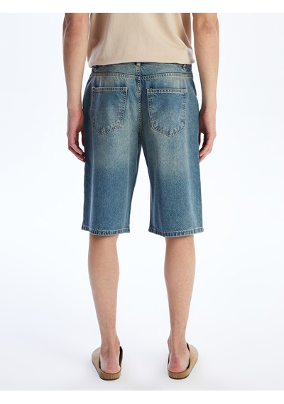 Lcw Jeans Yeşil Rahat Kalıp Erkek Jean Şortolon