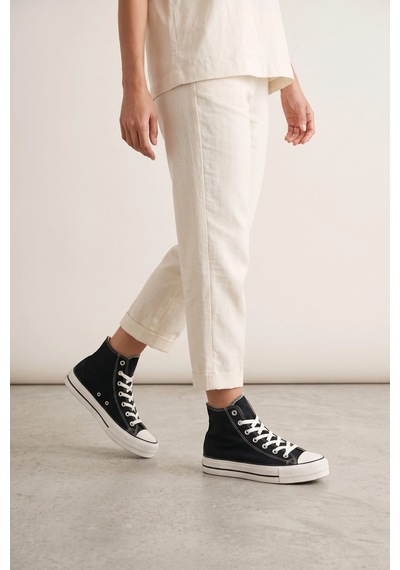 In Step Lena Siyah Kanvas Bağcıklı Bilekli Kadın Converse