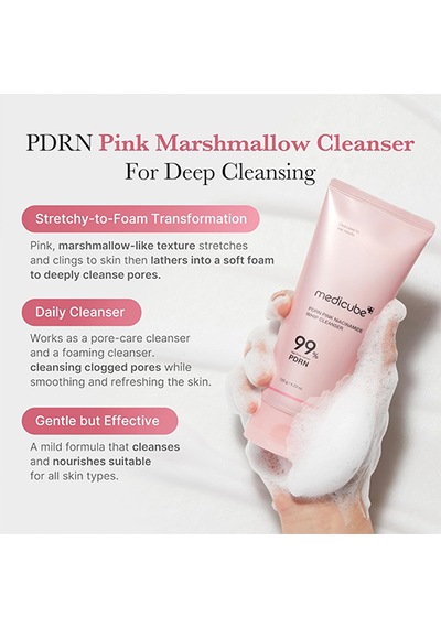 Medıcube Pdrn Pink Niacinamide Whip Cleanser 120g Pdrn Ve Niasinamid İçeren Yüz Temizleme Köpüğü Kbeautyflashsale