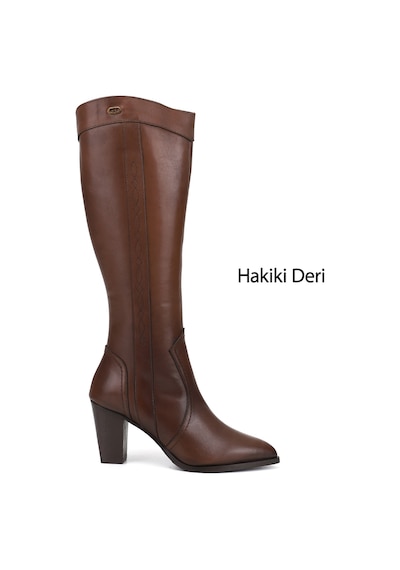 Gönderir Gönderi R Kadın Kahve Antik Sivri Burun Kalın Topuklu Hakiki Deri Çizme Gkzc13447518 Kahverengi