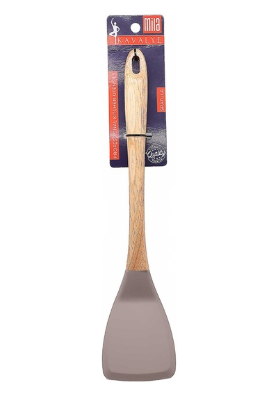 Kavalye Mila Ahşap Saplı Silikon Spatula - 6 Adet Tarı
