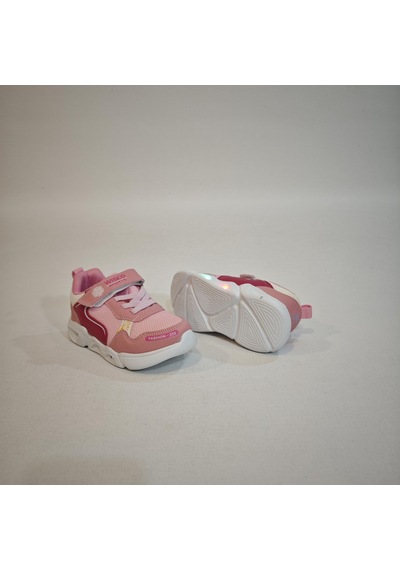Wisco 018 Pembe Cırtlı Işıklı Bebe Kız Çocuk Spor Ayakkabı Pembe