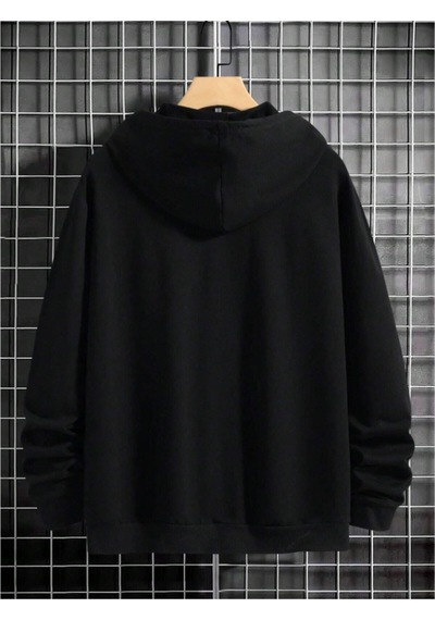 Startmore Siyah Unisex Kadın/erkek Siyah G Baskılı Oversize Kapüşonlu