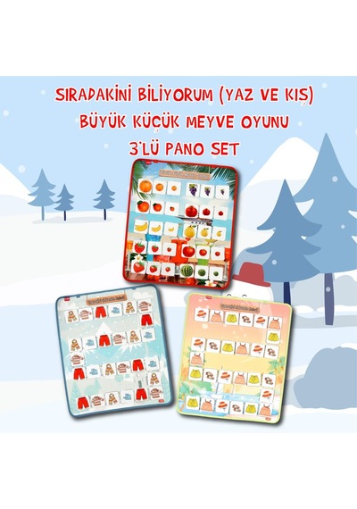3 Set - 84 Parça Tox Büyük - Küçük Meyve. Sıradakini Biliyorum Ya