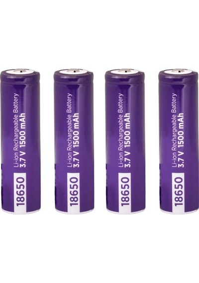 Power-xtra 18650 3.7v 1500mah Li-ion Başlıklı Şarjlı Pil 4 Adet