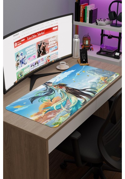 Xianyun Genshin Impact Anime Gacha V3 - 90x40 Xxl Gaming Mouse Pad Fare Altlığı