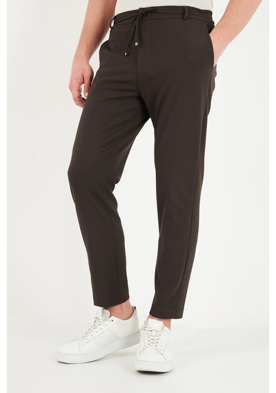 Buratti Regular Fit Belden Bağlamalı Düz Paça Pantolon Erkek Pantolon Cf26w6111111 Koyu Kahve