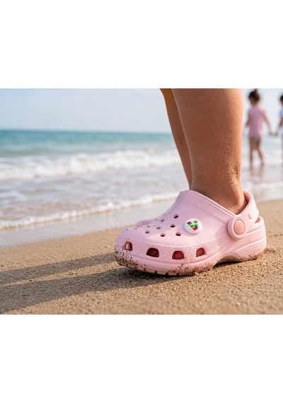 Vicco Didim Jıbbıtz Aksesuar Hediyeli Ortopedik Unisex Çocuk Terlik Pudra