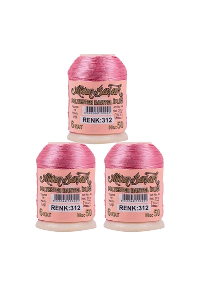 3 Adet Altınbaşak Oya Ve Dantel İpi 20 Gr - Royaleks - No: 600 -