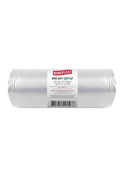 Ekonomik Endüstriyel Mini Şeffaf Çöp Torbası 40 Lı 40x50 Cm, Yırtılmaya Dayanıklı & Sızdırmaz Küçük Boy Çöp Poşeti, Çift Katlı, Geri Dönüştürülebilir, Mutfak, Ofis, Ev Atıkları İçin