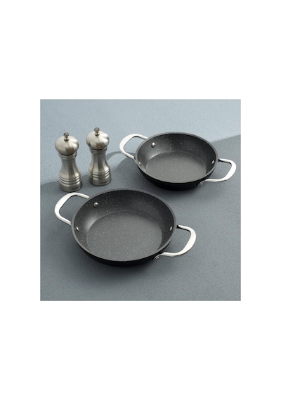 3 Adet Hisar Nova Pro Granit Metal Kulp 2 Parça Sahan Seti Çok Renkli