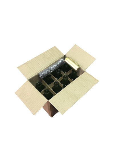 Afracam 500 ml Yeşil Zeytinyağı Kapak ve Kapüşon Cam Şişe 15 Adet