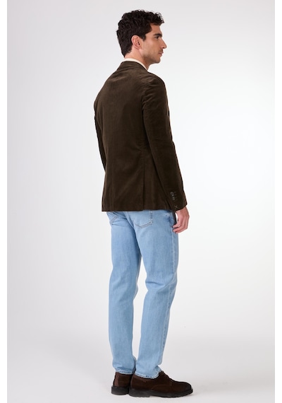 Dufy Kahve Erkek Ceket - Slim Fit Kahverengi