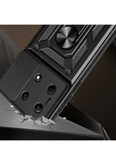İnfinix Note 30 Vıp Kılıf Magnetik Standlı Kamera Korumalı Sürgülü Vega Kapak