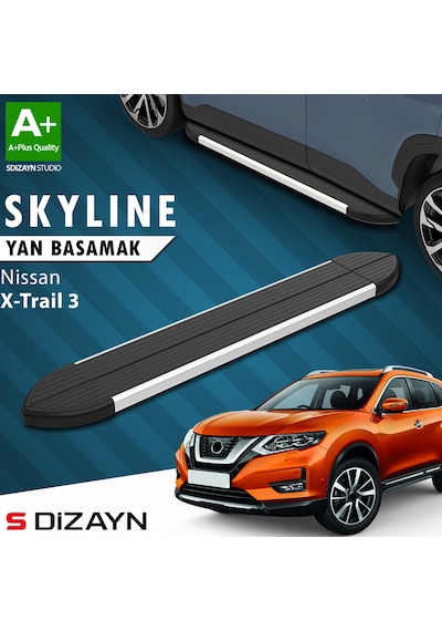S-dizayn Nissan X-trail T32 Skyline Aluminyum Yan Basamak 183 Cm 2014-2022 A+ Kalite
