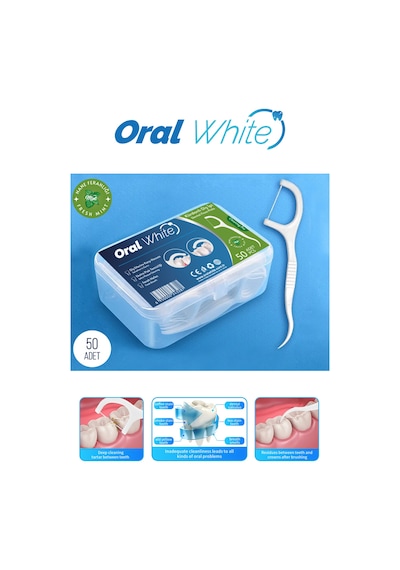 Oral White Cleaning Pro Diş İpi Naneli 50'li
