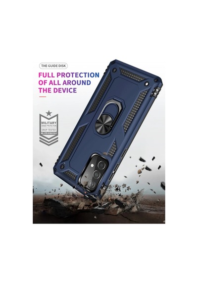 Newface - 309 - Samsung Galaxy A33 5g Kılıf Sofya Yüzüklü Silikon Kapak - Edntrend - - Lacivert
