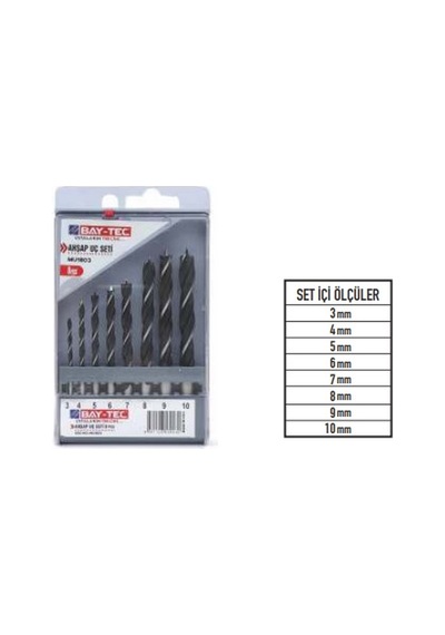 BAY-TEC AHŞAP UÇ SETİ 8 PCS MU1803