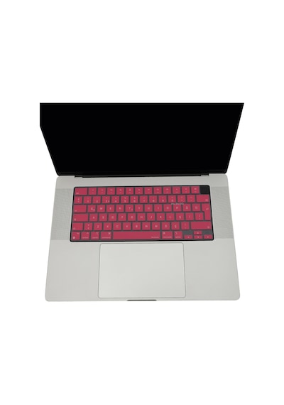 Macbook Klavye Koruyucu Türkçe Q Air 13.6-15.3 Ve Pro 14-16 M2-m3-m4-m5 Uyumlu İnce Silikon Kılıf Kapak Açık Pembe