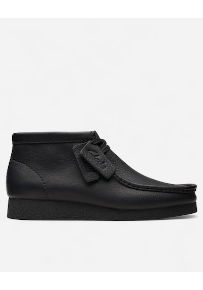 Clarks Wallabeeevo Bt Black Leather, M 7 Erkek Siyah Bot 26179710 Siyah