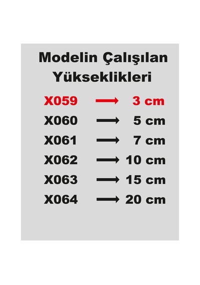 Stencil Harf Boyama Şablonu X059 Harf Yüksekliği 3 Cm