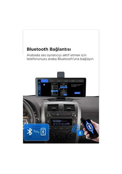 9,05 Inç 2.5k Quad Hd Wifi Carplay Ön Arka Araç Kamerası İkisi Bir Arada Set Ios Android Navigasyon