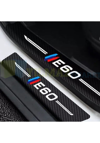 Bmw M E60 Logo Karbon Kapı Eşiği Etiket Oto Sticker 4 Parça