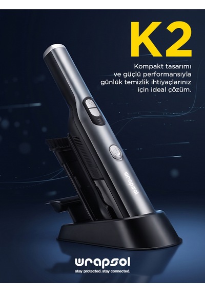 K2 Bldc Motorlu Şarjlı El Süpürgesi Taşınabilir, Şarj Ve Saklama Istasyonlu 0 - 250 Watt