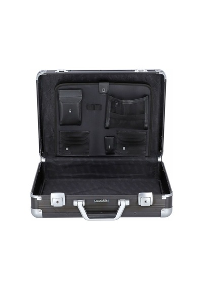 Alumaxx 45 Cm Laptop Bölmeli Evrak Çantası, Siyah, Alüminyum, Organizerli
