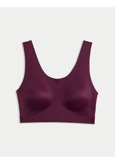 Marks & Spencer Flexifit Balensiz Crop Top Sütyen Bordo