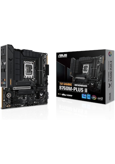 Asus TUF Gaming B760M Plus-II Intel B760 7200 MHz (OC) DDR5 LGA1700 ATX Anakart
