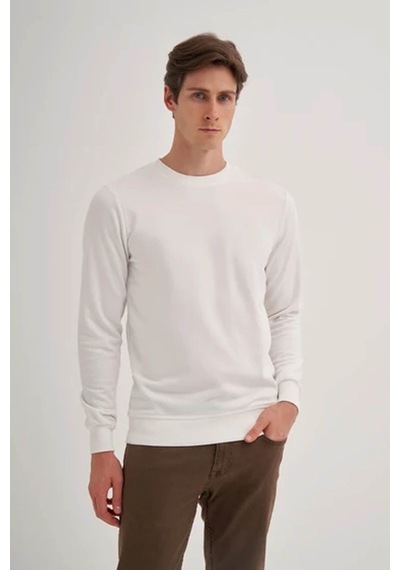 Cazador Slim Fit Ekru Erkek Sweatshirt 56100