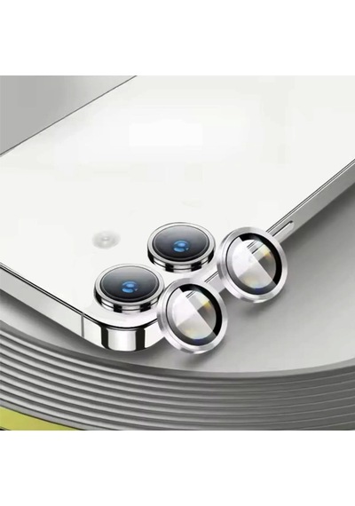 Samsung Galaxy Uyumlu A06 Raze Metal Kamera Lens Koruyucu Gümüş