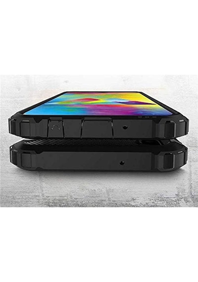Galaxy M20 İle Uyumlu Çift Katman Koruyucu Crash Military Tank Kılıf - Kırmızı