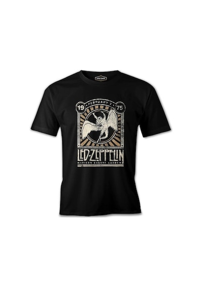 Led Zeppelin - Madison Vintage Siyah Erkek Tshirt 001