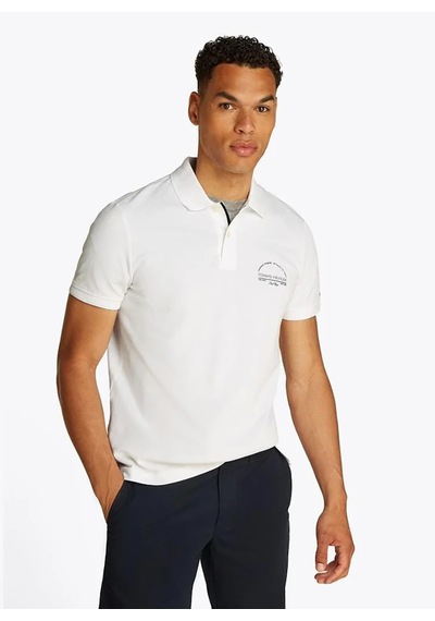 Tommy Hilfiger Tommy Hılfıger Erkek T-shırt Mw0mw38486-ybr Beyaz