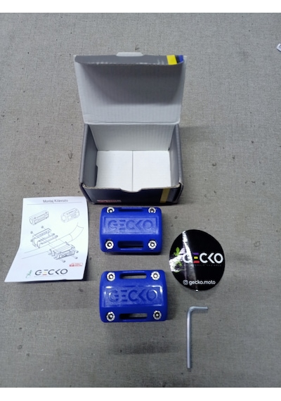 Motosiklet Koruma Demiri Takozu Gecko Universal Yuvarlak 65 Mm 2 Li Farklı Mavi Renk