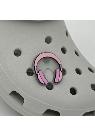 Crocs Terlik Süsü Ve Aksesuarı , Çanta Süsü Renkli Jibbitz Kulaklık Şeffaf 02 Görselli Figür Aksesuarı Lila-pembe-şeffaf