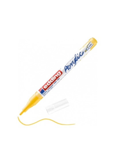 Edding Markör Akrilik İnce Uçlu 1-2 Mm Trafik Sarı 905 5300 Çok Renkli