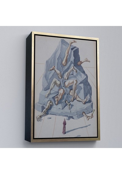 Çerçeveli Salvador Dali - İlahi Komedya Tablosu-7401
